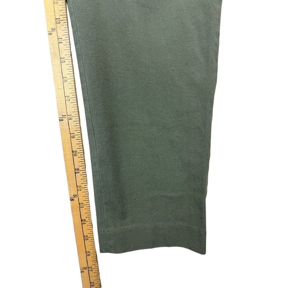 Talbots Olive Green Pants Size 4 Curvy Ankle Side Zip High Rise Cotton Stretch - Picture 7 of 9